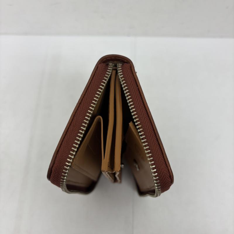 レザー レザー 財布 長財布 長財布 カード ブッテーロ スムースレザー ライトブラウン - メンズ USED 古着 中古 50140873