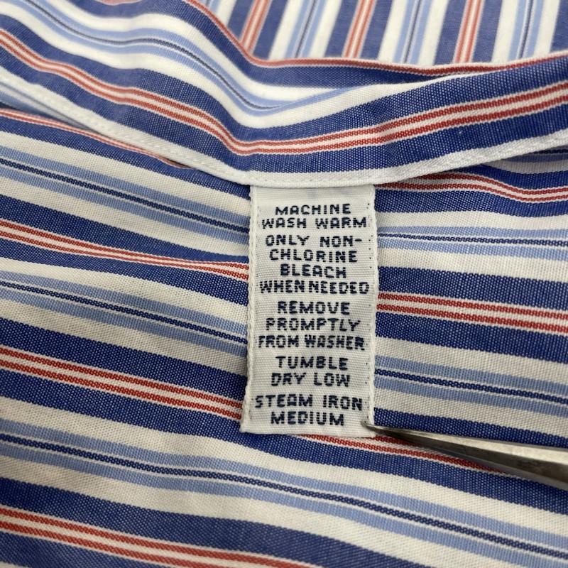ラルフローレン RALPHLAUREN シャツ、ブラウス 長袖 90s YARMOUTH 長袖 マルチストライプ ボタンダウン シャツ ブラウス サイズ18 34/35 - ストライプ X ロゴ、文字 X 刺繍 X ワンポイント マルチカラー / マルチカラー / multicolor メンズ USED 古着 中古 50140904