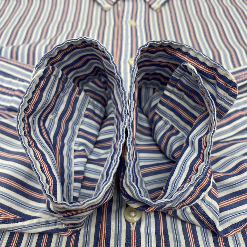 ラルフローレン RALPHLAUREN シャツ、ブラウス 長袖 90s YARMOUTH 長袖 マルチストライプ ボタンダウン シャツ ブラウス サイズ18 34/35 - ストライプ X ロゴ、文字 X 刺繍 X ワンポイント マルチカラー / マルチカラー / multicolor メンズ USED 古着 中古 50140904
