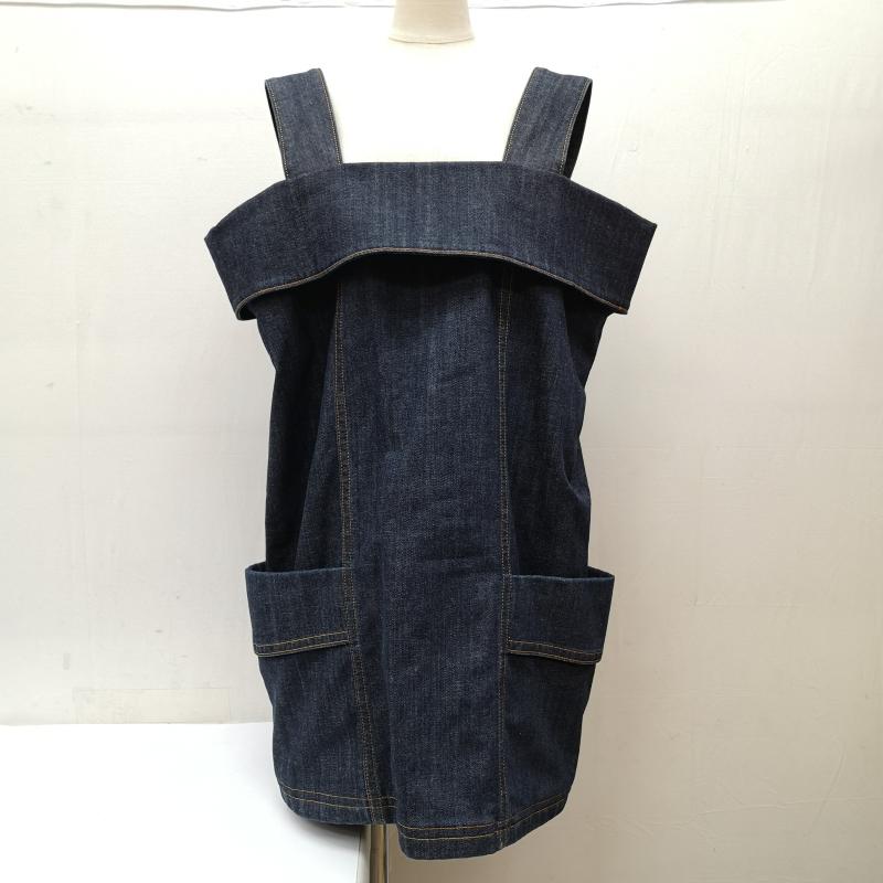 ルイヴィトン LOUIS VUITTON ワンピース ミニスカート 23SS デニム ワンピース チュニック 太ベルト モノグラム RW231B CKJ FORO67 36 インディゴ / インディゴ / Indigo レディース USED 古着 中古 50140927
