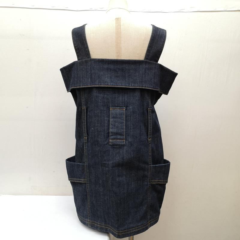 ルイヴィトン LOUIS VUITTON ワンピース ミニスカート 23SS デニム ワンピース チュニック 太ベルト モノグラム RW231B CKJ FORO67 36 インディゴ / インディゴ / Indigo レディース USED 古着 中古 50140927