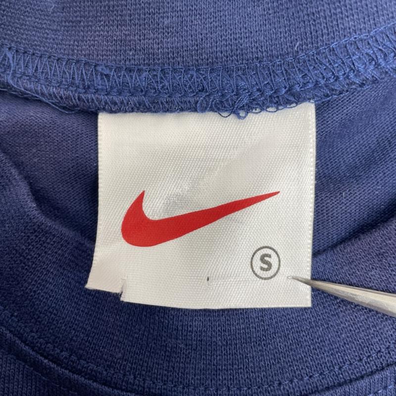 ナイキ NIKE タンクトップ タンクトップ ノースリーブ ビンテージ タンクトップ 90s バスケットボール 両面 ロゴ プリント クルーネック S ロゴ、文字 X プリント 紺 / ネイビー / navy メンズ USED 古着 中古 50140945