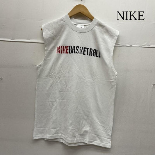 ナイキ NIKE タンクトップ タンクトップ ノースリーブ ビンテージ タンクトップ 90s バスケットボール 両面 ロゴ プリント クルーネック S ロゴ、文字 X  X プリント 白 / ホワイト / white メンズ USED 古着 中古 50140946