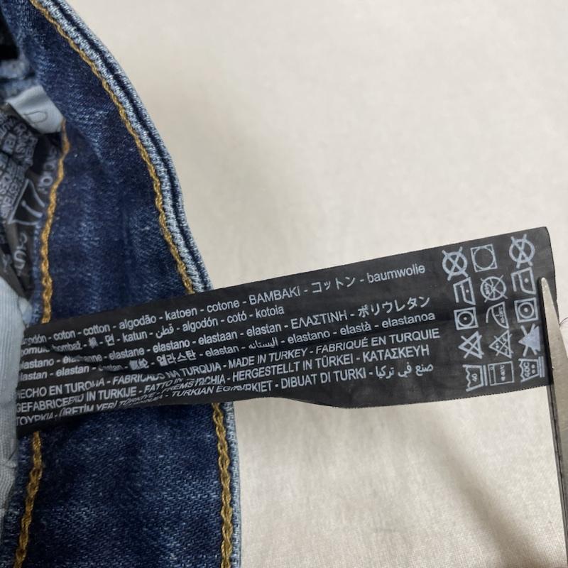 ザラ ZARA パンツ デニム、ジーンズ リペア加工 ボタンフライ スキニー テーパード ジーンズ デニム ダメージ加工 32インチ 無地 インディゴ / インディゴ / Indigo メンズ USED 古着 中古 50140955