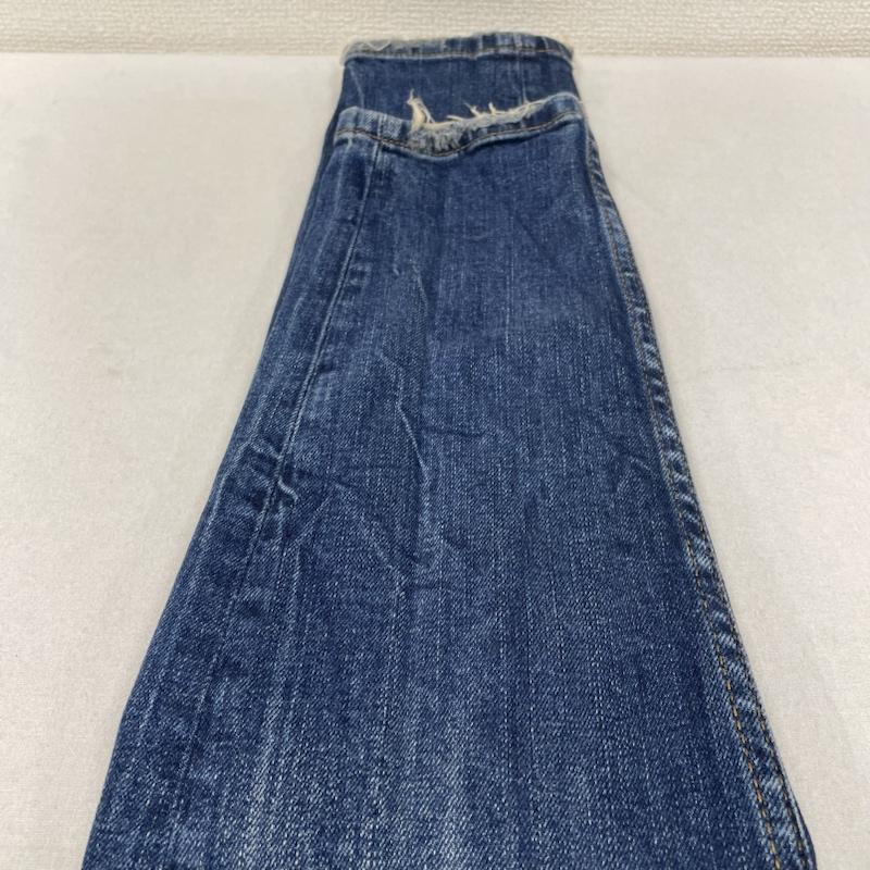 ザラ ZARA パンツ デニム、ジーンズ リペア加工 ボタンフライ スキニー テーパード ジーンズ デニム ダメージ加工 32インチ 無地 インディゴ / インディゴ / Indigo メンズ USED 古着 中古 50140955