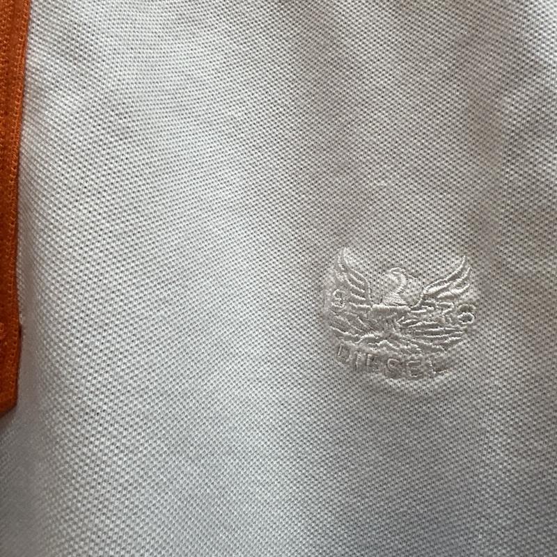 ディーゼル DIESEL ポロシャツ 半袖 ワンポイントロゴ 半袖 ポロシャツ L 橙 / オレンジ / orange X 白 / ホワイト / white X 青 / ブルー / blue メンズ USED 古着 中古 50140962