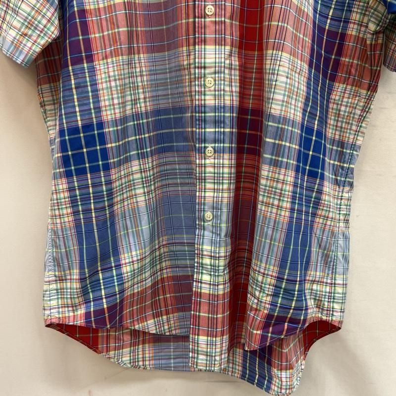 ラルフローレン RALPHLAUREN シャツ、ブラウス 半袖 ポニー刺繡 チェック ボタンダウン シャツ M メンズ USED 古着 中古 50140964