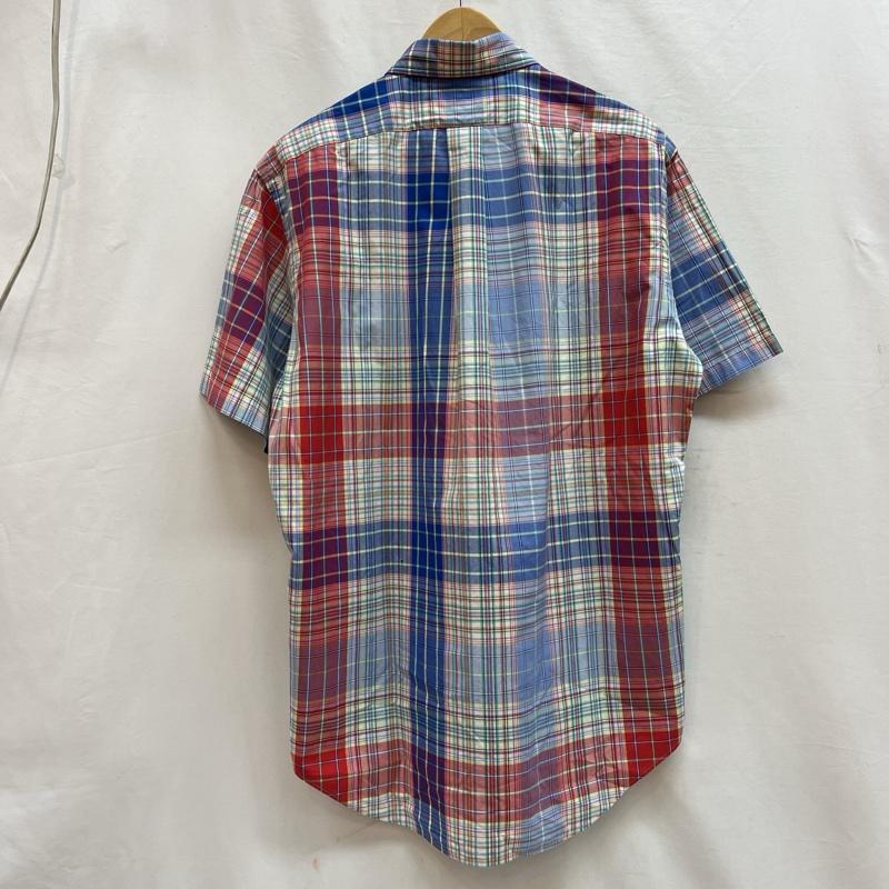 ラルフローレン RALPHLAUREN シャツ、ブラウス 半袖 ポニー刺繡 チェック ボタンダウン シャツ M メンズ USED 古着 中古 50140964
