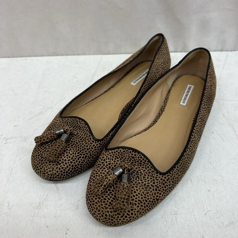 エンポリオアルマーニ EMPORIO ARMANI パンプス パンプス レオパード タッセル フラットシューズ size38 - レディース USED 古着 中古 50140981