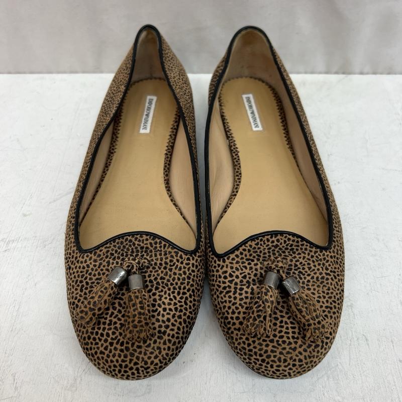 エンポリオアルマーニ EMPORIO ARMANI パンプス パンプス レオパード タッセル フラットシューズ size38 - レディース USED 古着 中古 50140981