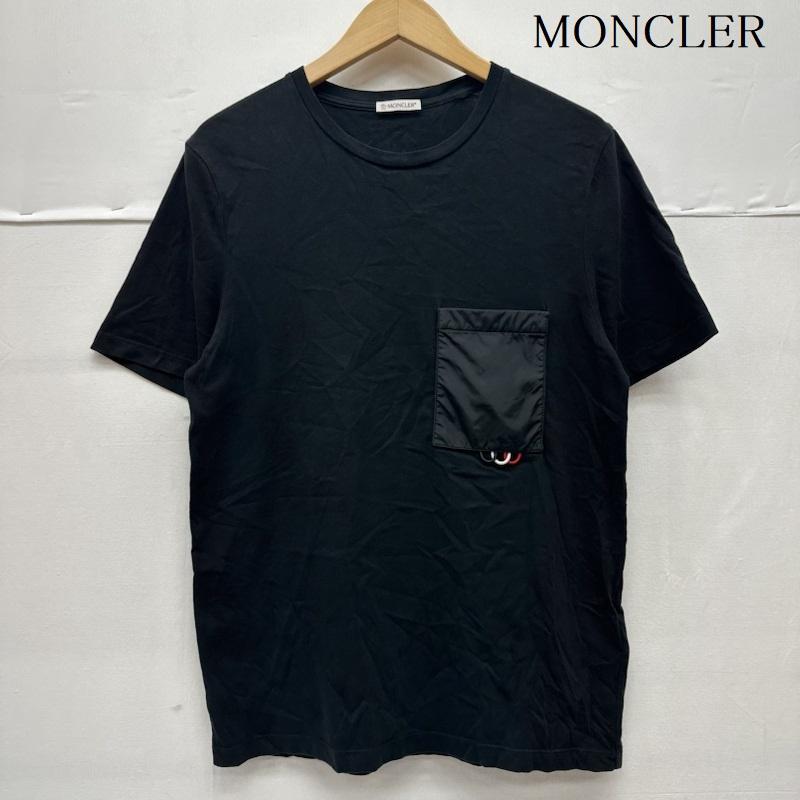 モンクレール MONCLER Tシャツ 半袖 ナイロン ポケット クルーネック Tシャツ F20918C77010 XS 黒 / ブラック / black メンズ USED 古着 中古 50140990