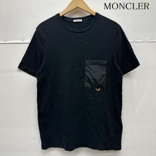 モンクレール MONCLER Tシャツ 半袖 ナイロン ポケット クルーネック Tシャツ F20918C77010 XS 黒 / ブラック / black メンズ USED 古着 中古 50140990