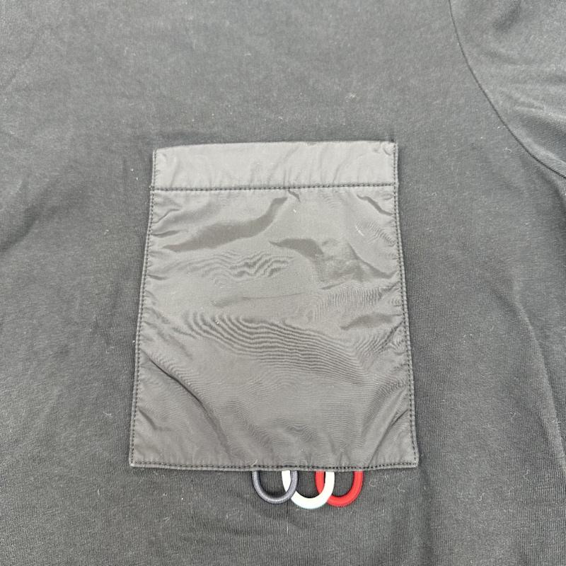 モンクレール MONCLER Tシャツ 半袖 ナイロン ポケット クルーネック Tシャツ F20918C77010 XS 黒 / ブラック / black メンズ USED 古着 中古 50140990
