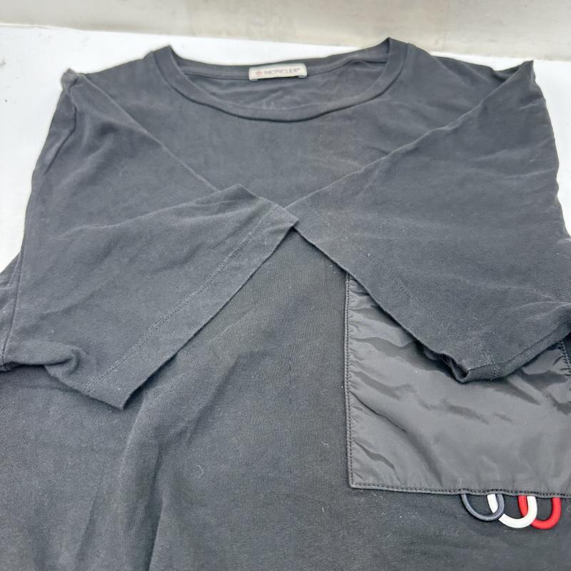 モンクレール MONCLER Tシャツ 半袖 ナイロン ポケット クルーネック Tシャツ F20918C77010 XS 黒 / ブラック / black メンズ USED 古着 中古 50140990