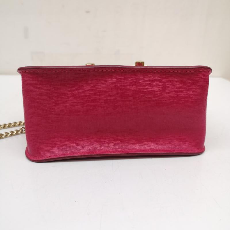 フルラ FURLA ショルダーバッグ ショルダーバッグ メトロポリス チェーン ショルダー レザー バッグ 桃 / ピンク / pink X 金 / ゴールド / gold color レディース USED 古着 中古 50141004