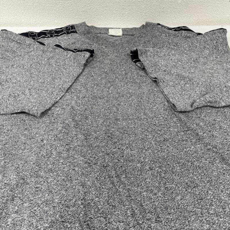 チャンピオン Champion カットソー 半袖 80s 90s ラグラン 半袖 リンガーTシャツ ロゴ 刺繍 袖ロゴテープ プリント Vネック シャツ カットソー L ロゴ、文字 X 刺繍 X プリント 灰 / グレー / gray メンズ USED 古着 中古 50141008