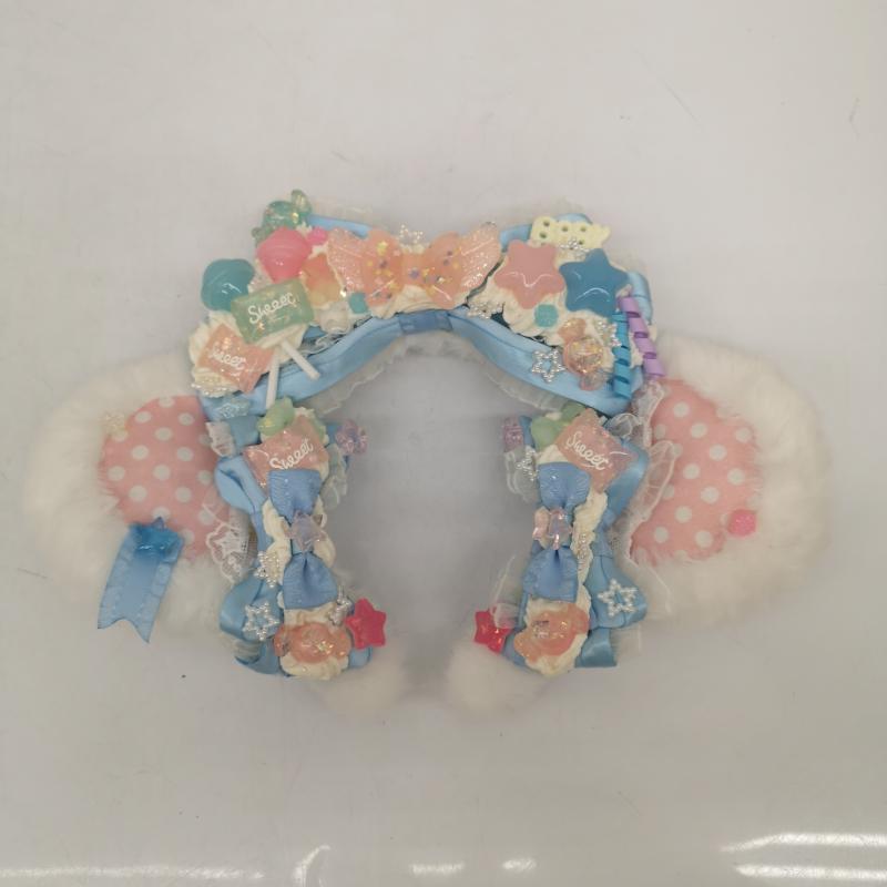 古着 USED ファッション小物 ファッション小物 くま耳 カチューシャ デコラ ハンドメイド パステル ホイップデコ ゆめかわ ファンシー ロリ－タ キャンディ 白 / ホワイト / white レディース USED 古着 中古 50141029