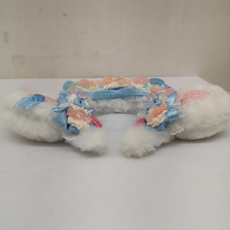 古着 USED ファッション小物 ファッション小物 くま耳 カチューシャ デコラ ハンドメイド パステル ホイップデコ ゆめかわ ファンシー ロリ－タ キャンディ 白 / ホワイト / white レディース USED 古着 中古 50141029