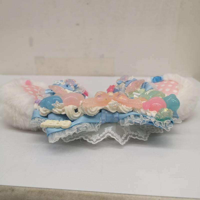 古着 USED ファッション小物 ファッション小物 くま耳 カチューシャ デコラ ハンドメイド パステル ホイップデコ ゆめかわ ファンシー ロリ－タ キャンディ 白 / ホワイト / white レディース USED 古着 中古 50141029