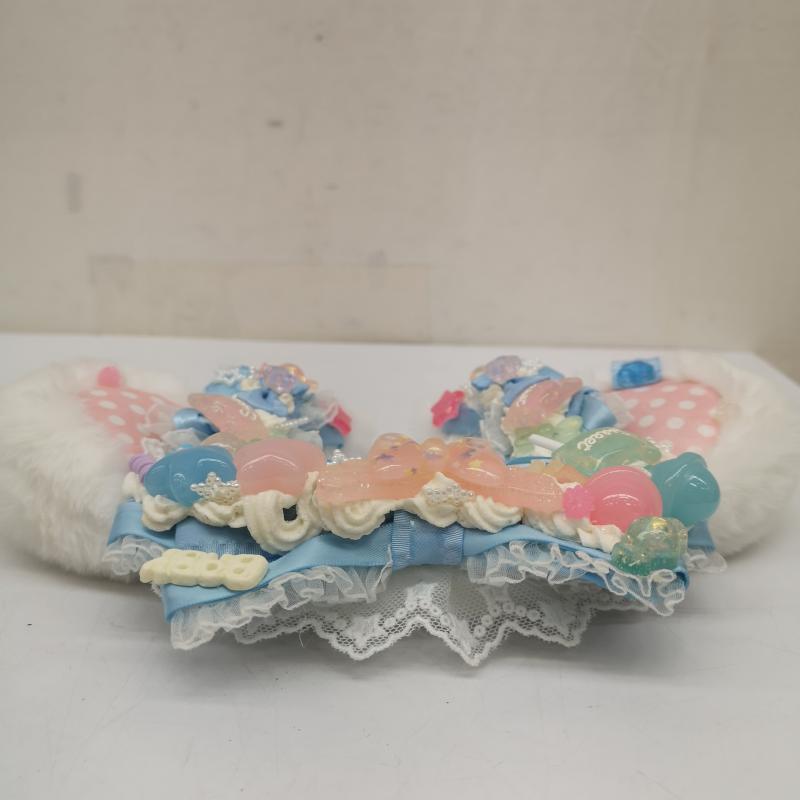 古着 USED ファッション小物 ファッション小物 くま耳 カチューシャ デコラ ハンドメイド パステル ホイップデコ ゆめかわ ファンシー ロリ－タ キャンディ 白 / ホワイト / white レディース USED 古着 中古 50141029