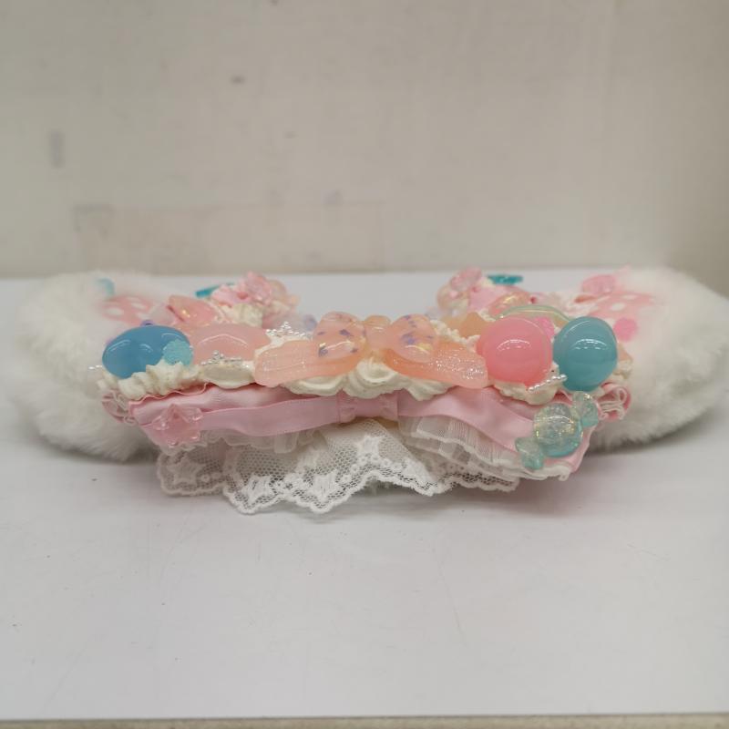 古着 USED ファッション小物 ファッション小物 くま耳 カチューシャ デコラ ハンドメイド パステル ホイップデコ ゆめかわ ファンシー ロリ－タ キャンディ 白 / ホワイト / white レディース USED 古着 中古 50141030