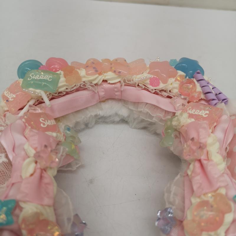 古着 USED ファッション小物 ファッション小物 くま耳 カチューシャ デコラ ハンドメイド パステル ホイップデコ ゆめかわ ファンシー ロリ－タ キャンディ 白 / ホワイト / white レディース USED 古着 中古 50141030