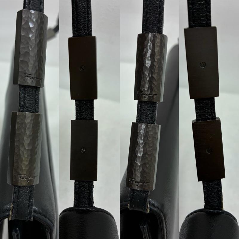 サルヴァトーレフェラガモ Salvatore Ferragamo クラッチバッグ、パーティバッグ クラッチバッグ、パーティバッグ イタリア製 レザー 肩掛け ショルダー パーティ バッグ - 黒 / ブラック / black レディース USED 古着 中古 50141104