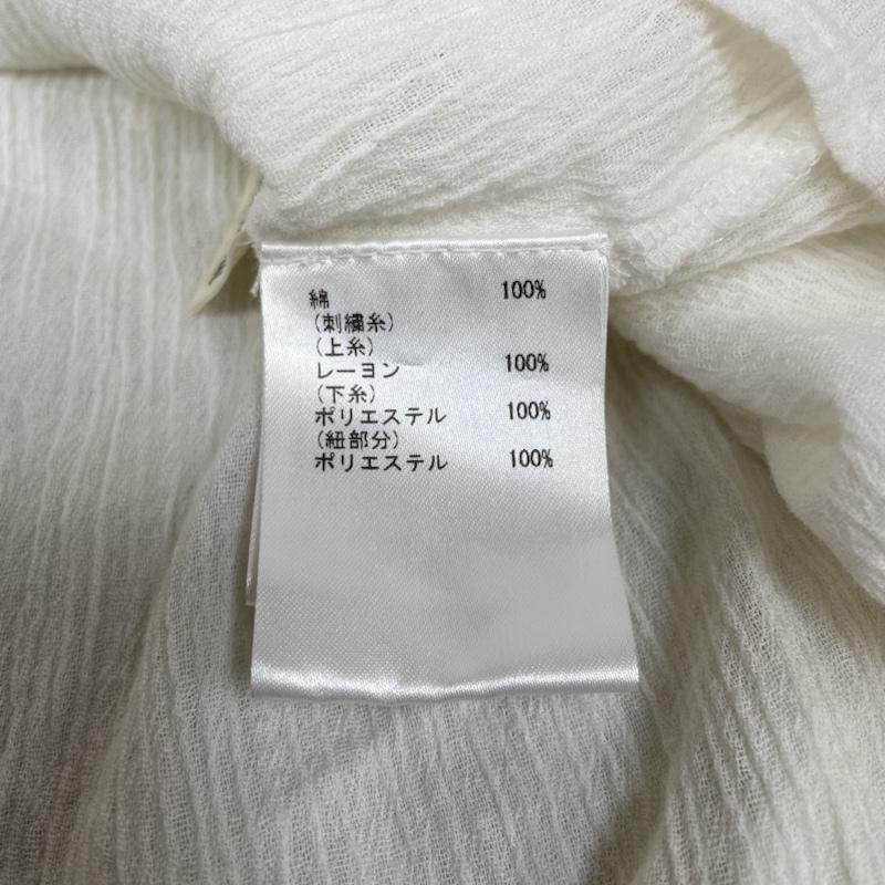 グレースコンチネンタル GRACE CONTINENTAL カットソー 長袖 マルチ カットワーク カフタントップ スリーブ刺繍 長袖 ブラウス フリル袖 胸元リボン 36 刺繍 X  アイボリー / アイボリー / X マルチカラー / マルチカラー / multicolor レディース USED 古着 中古 50141125