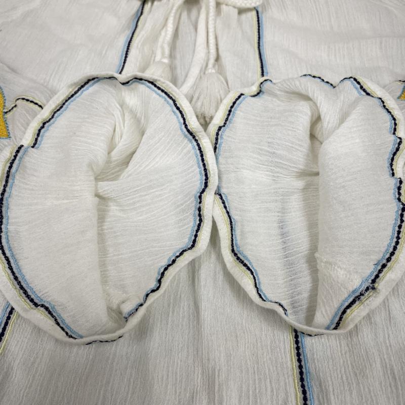 グレースコンチネンタル GRACE CONTINENTAL カットソー 長袖 マルチ カットワーク カフタントップ スリーブ刺繍 長袖 ブラウス フリル袖 胸元リボン 36 刺繍 X  アイボリー / アイボリー / X マルチカラー / マルチカラー / multicolor レディース USED 古着 中古 50141125
