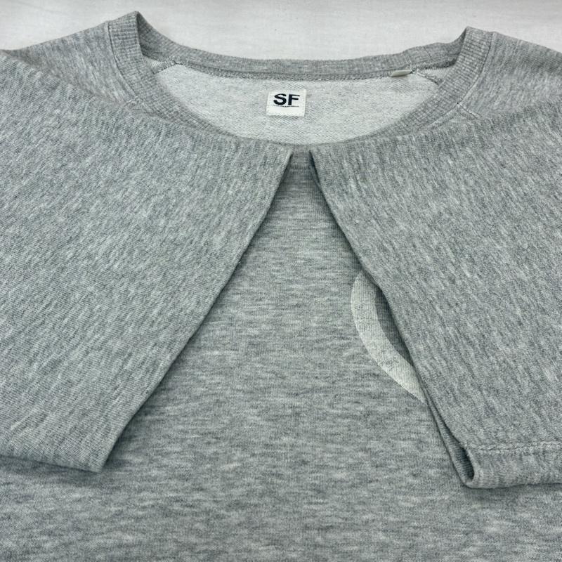 サンフランシスコ SAN FRANCISCO Tシャツ 半袖 プルオーバー クルーネック 半袖 スウェット トレーナー ハート Sロゴ S ワンポイント X ロゴ、文字 灰 / グレー / gray メンズ USED 古着 中古 50141156