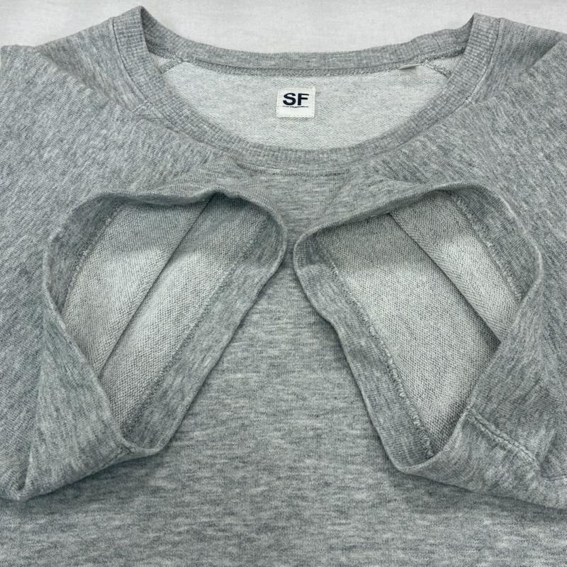 サンフランシスコ SAN FRANCISCO Tシャツ 半袖 プルオーバー クルーネック 半袖 スウェット トレーナー ハート Sロゴ S ワンポイント X ロゴ、文字 灰 / グレー / gray メンズ USED 古着 中古 50141156
