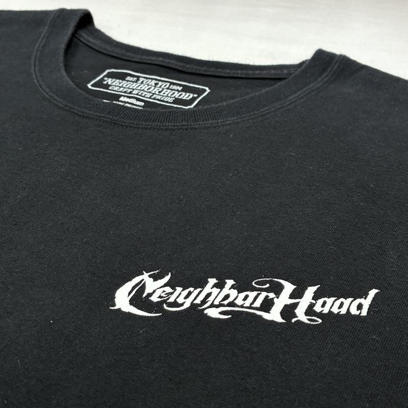 ネイバーフッド NEIGHBORHOOD Tシャツ 半袖 19ss SCRIPT C-TEE SS 両面 スクリプト ロゴ プリント 半袖 Tシャツ 191PCNH-ST06S M ロゴ、文字 X プリント 黒 / ブラック / black X 白 / ホワイト / white メンズ USED 古着 中古 50141198