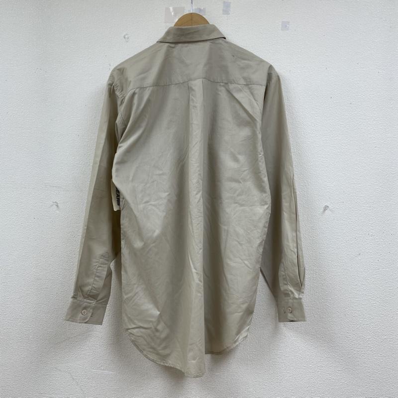 シアーズ SEARS シャツ、ブラウス 長袖 80s ヴィンテージ 長袖 シャツ ブラウス Shirt ロングスリーブ 胸ポケット ボタン タグ付き 無地 M 無地 ベージュ / ベージュ / beige メンズ USED 古着 中古 50141214
