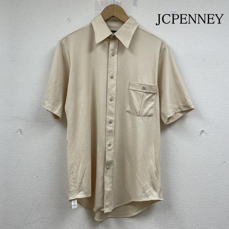 ジェーシーペニー JCPENNEY シャツ、ブラウス 半袖 70s ULTRESSA 黒タグ 半袖 シャツ ブラウス Shirt デザインシャツ 胸ポケット ボタン 無地 サイズ15 1/2 - 無地 黄 / イエロー / yellow メンズ USED 古着 中古 50141215