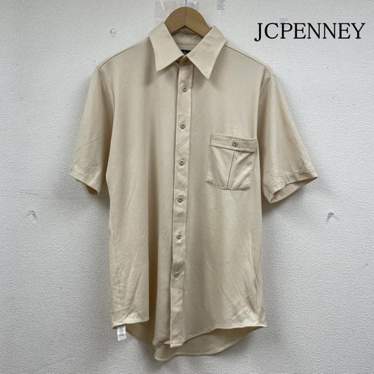 ジェーシーペニー JCPENNEY シャツ、ブラウス 半袖 70s ULTRESSA 黒タグ 半袖 シャツ ブラウス Shirt デザインシャツ 胸ポケット ボタン 無地 サイズ15 1/2 - 無地 黄 / イエロー / yellow メンズ USED 古着 中古 50141215