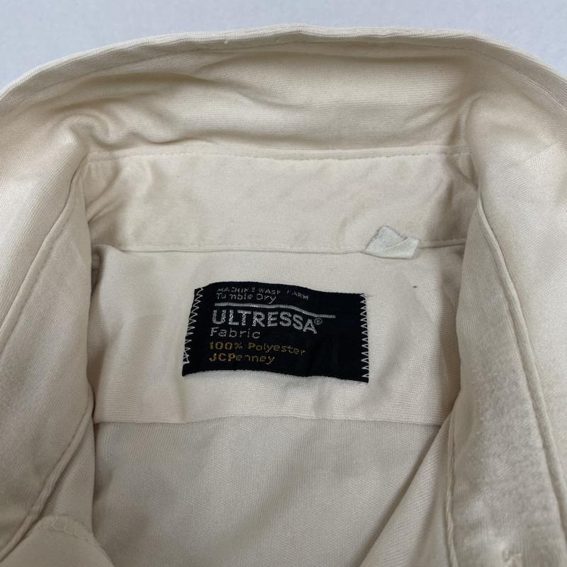 ジェーシーペニー JCPENNEY シャツ、ブラウス 半袖 70s ULTRESSA 黒タグ 半袖 シャツ ブラウス Shirt デザインシャツ 胸ポケット ボタン 無地 サイズ15 1/2 - 無地 黄 / イエロー / yellow メンズ USED 古着 中古 50141215