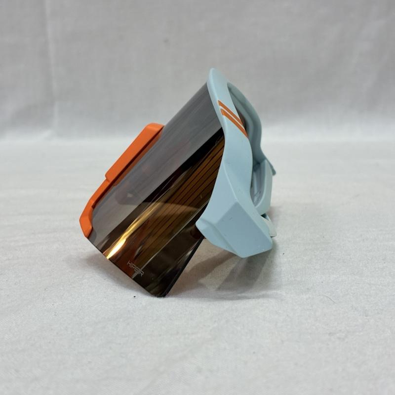古着 USED めがね・サングラス サングラス (60005-00003)100% ワンハンドレッド S3 Soft Tact Two Tone HiPER Silver Mirror Lens ロゴ、文字 水色 / ライトブルー / X 橙 / オレンジ / orange メンズ USED 古着 中古 50141217