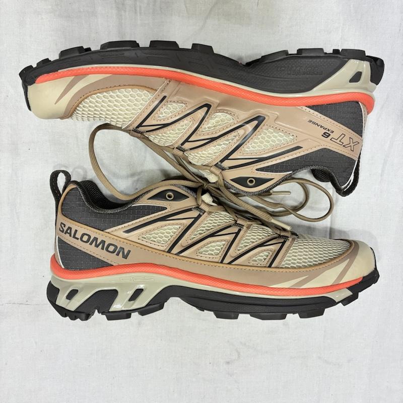 サロモン SALOMON スニーカー スニーカー XT-06 EXPASE SEASONAL BILLY S EXCLUSIVE natural×cement×plum kitten US 9.5/27.5cm US：9.5 ロゴ、文字 ベージュ / ベージュ / beige メンズ USED 古着 中古 50141219