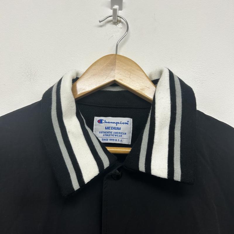 チャンピオン Champion ジャケット、上着 ジャンパー、ブルゾン ナイロンジャケット スナップジャケット 刺繍 C3-Y607 M 刺繍 黒 / ブラック / black メンズ USED 古着 中古 50141257