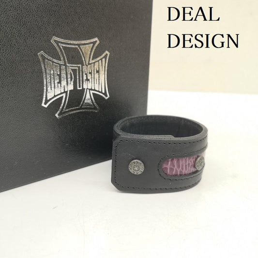 ディールデザイン DEAL DESIGN アクセサリー ブレスレット、バングル レザー パイソン ブレスレット - 黒 / ブラック / black X 紫 / パープル / purple メンズ USED 古着 中古 50141270