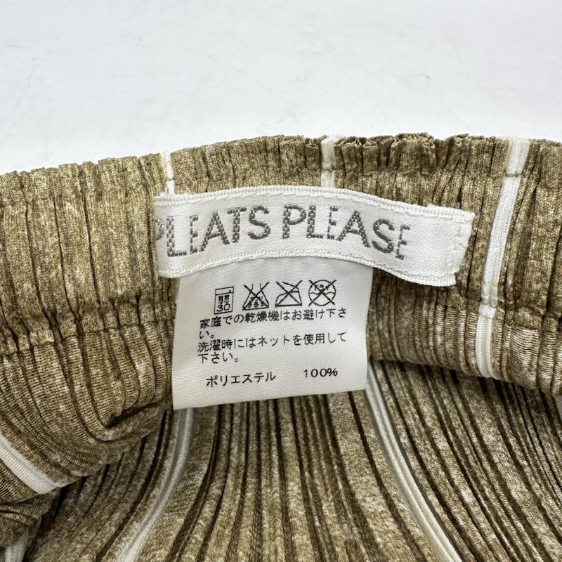 プリーツプリーズ PLEATS PLEASE スカート ロングスカート ISSEY MIYAKE プリーツ ギャザー ストライプ ロング スカート PP01-JG503 3 金 / ゴールド / gold color レディース USED 古着 中古 50141279