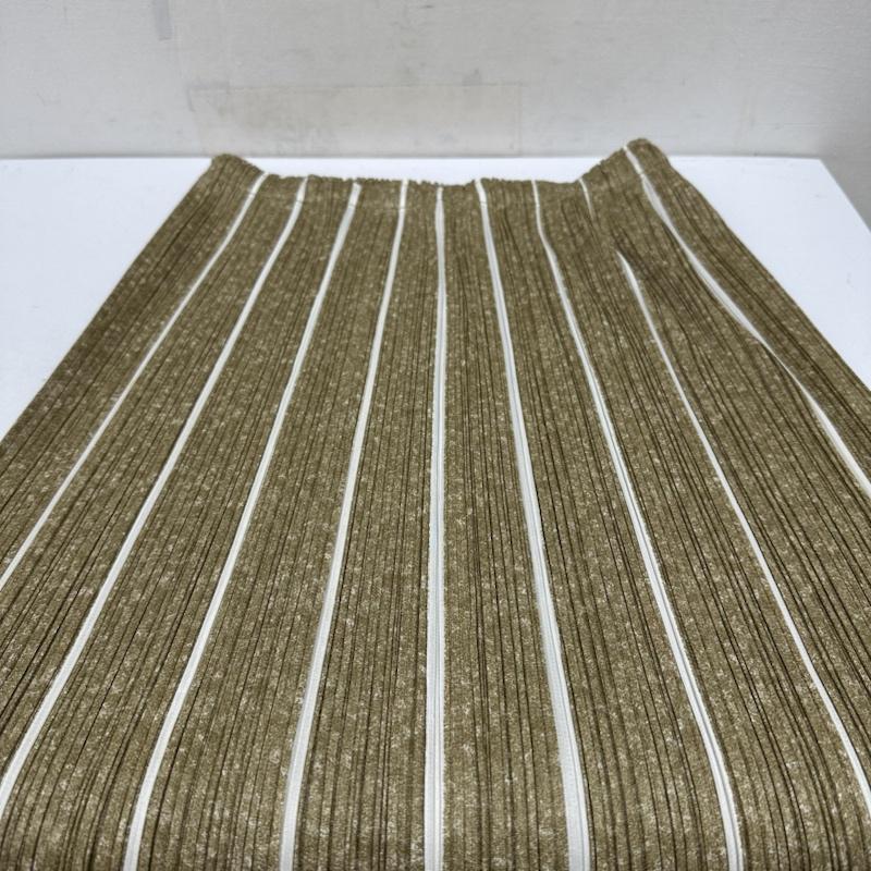 プリーツプリーズ PLEATS PLEASE スカート ロングスカート ISSEY MIYAKE プリーツ ギャザー ストライプ ロング スカート PP01-JG503 3 金 / ゴールド / gold color レディース USED 古着 中古 50141279