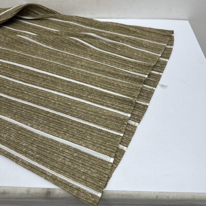 プリーツプリーズ PLEATS PLEASE スカート ロングスカート ISSEY MIYAKE プリーツ ギャザー ストライプ ロング スカート PP01-JG503 3 金 / ゴールド / gold color レディース USED 古着 中古 50141279
