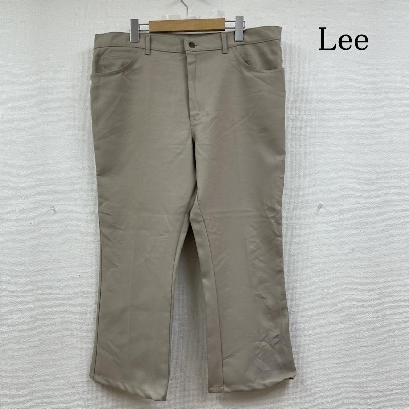 リー Lee パンツ ワークパンツ、ペインターパンツ USA製 フレアパンツ ビンテージ スタプレ 大きめ ジップフライ ボタンロゴ 刻印入り 無地 202-0824 40インチ 無地 ベージュ / ベージュ / beige メンズ USED 古着 中古 50141285