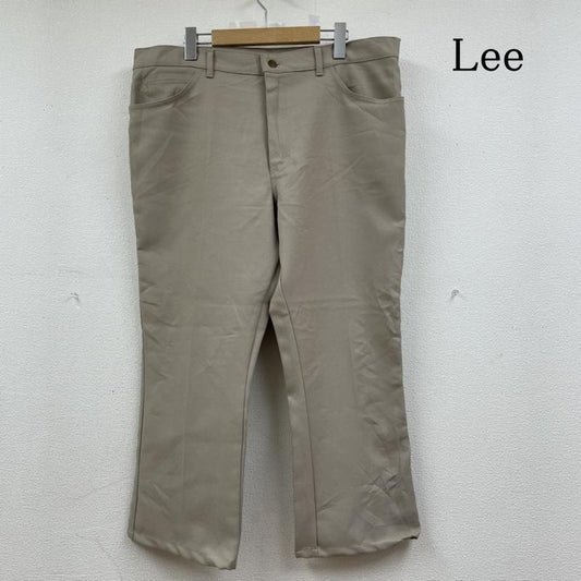 リー Lee パンツ ワークパンツ、ペインターパンツ USA製 フレアパンツ ビンテージ スタプレ 大きめ ジップフライ ボタンロゴ 刻印入り 無地 202-0824 40インチ 無地 ベージュ / ベージュ / beige メンズ USED 古着 中古 50141285