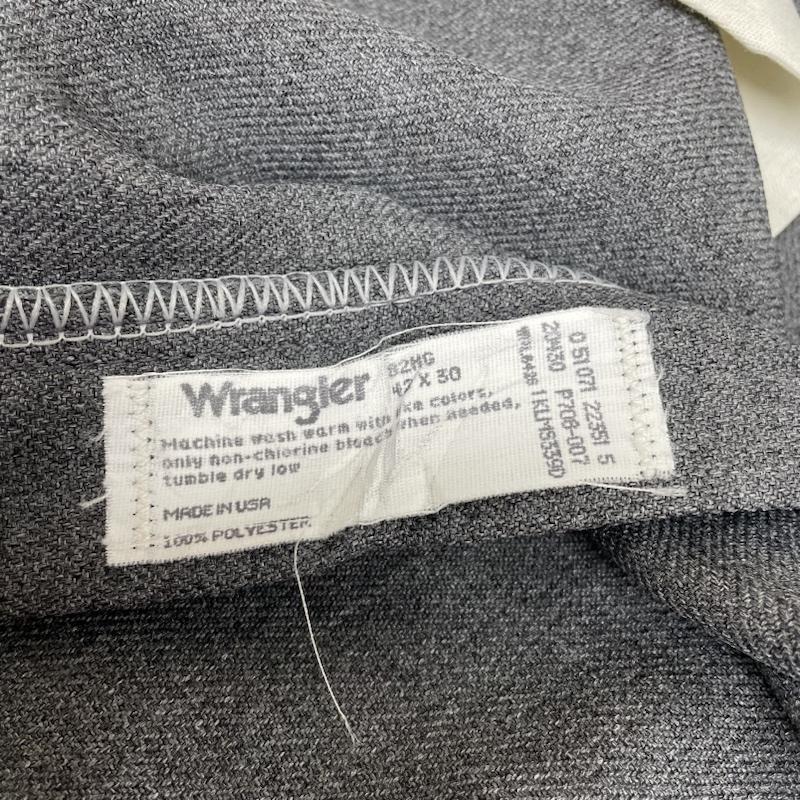 ラングラー Wrangler パンツ ワークパンツ、ペインターパンツ USA製 90~00年代 Wrangler スラックスパンツ ランチャー ドレスパンツ 90s 00s ヴィンテージ ジップフライ ロゴ 大きめ 42インチ ロゴ、文字 X 刺繍 チャコールグレー / チャコールグレー / メンズ USED 古着 中古 50141288
