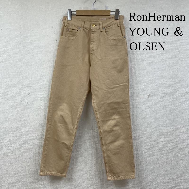 ロンハーマン RonHerman パンツ デニム、ジーンズ YOUNG ＆ OLSEN The DRYGOODS STORE カラーデニム ジーパン Y01901-PT801 26インチ ロゴ、文字 ベージュ / ベージュ / beige レディース USED 古着 中古 50141290