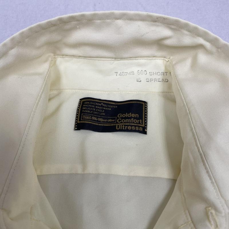 シアーズ SEARS シャツ、ブラウス 半袖 ヴィンテージ 70年代 70s 黒タグ 半袖 シャツ ブラウス Shirt デザインシャツ 胸ポケット ボタン 無地 無地 黄 / イエロー / yellow メンズ USED 古着 中古 50141291