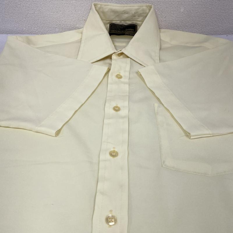 シアーズ SEARS シャツ、ブラウス 半袖 ヴィンテージ 70年代 70s 黒タグ 半袖 シャツ ブラウス Shirt デザインシャツ 胸ポケット ボタン 無地 無地 黄 / イエロー / yellow メンズ USED 古着 中古 50141291