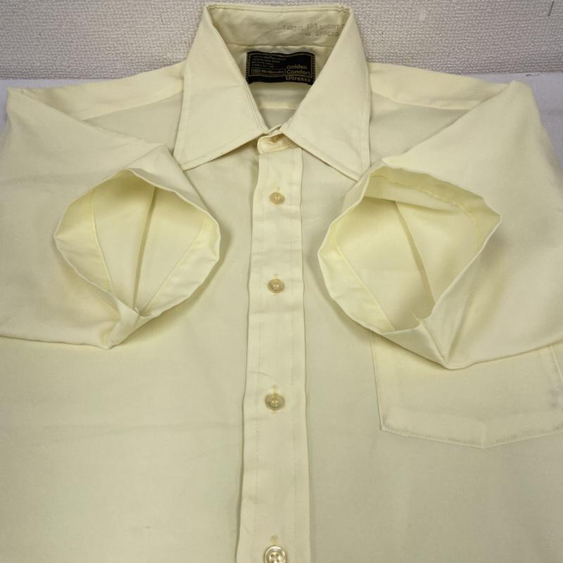シアーズ SEARS シャツ、ブラウス 半袖 ヴィンテージ 70年代 70s 黒タグ 半袖 シャツ ブラウス Shirt デザインシャツ 胸ポケット ボタン 無地 無地 黄 / イエロー / yellow メンズ USED 古着 中古 50141291